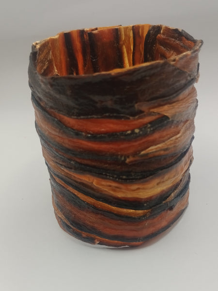 Bracelet Manchette TRIBUS  Unisexe aimanté en Carotte bi couleur Orange et prune Stabilisé, Aimant visible