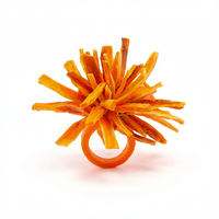 Bague KAÏRA Pompon toute Carotte Orange Stabilisé — 1