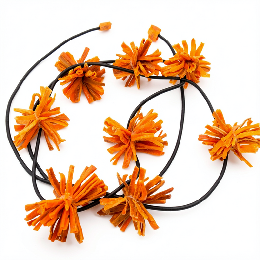 Trois en un AWENA Pompons de Carottes orange Stabilisés