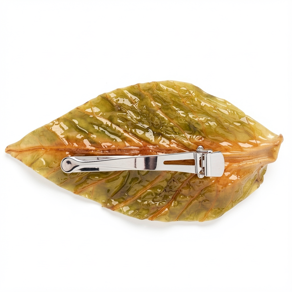 Barrette SECRET DES DRYADES Feuille de Chou frisé Stabilisé