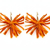 Boucle d'oreille ODAKOTAH Pompon Carotte orange Stabilisé — 3