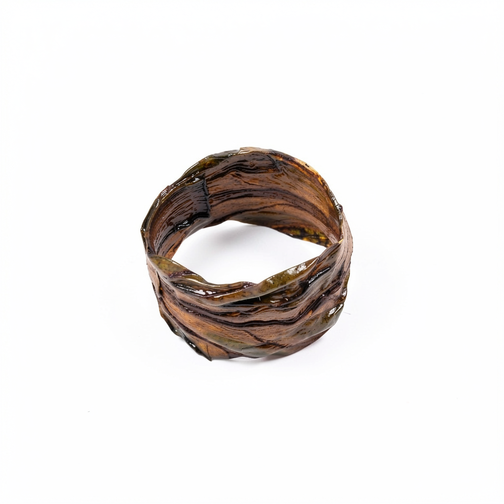 Bracelet CATORI Manchette Feuille de Blette mélangés Stabilisé