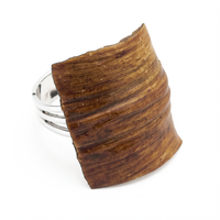 Bague MALIA rectangle Pastille Artichaut Vieilli Stabilisé — 1