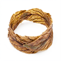 Bracelet KIMI Manchette Feuille de Chou vert frisé Vieilli Stabilisé — 1