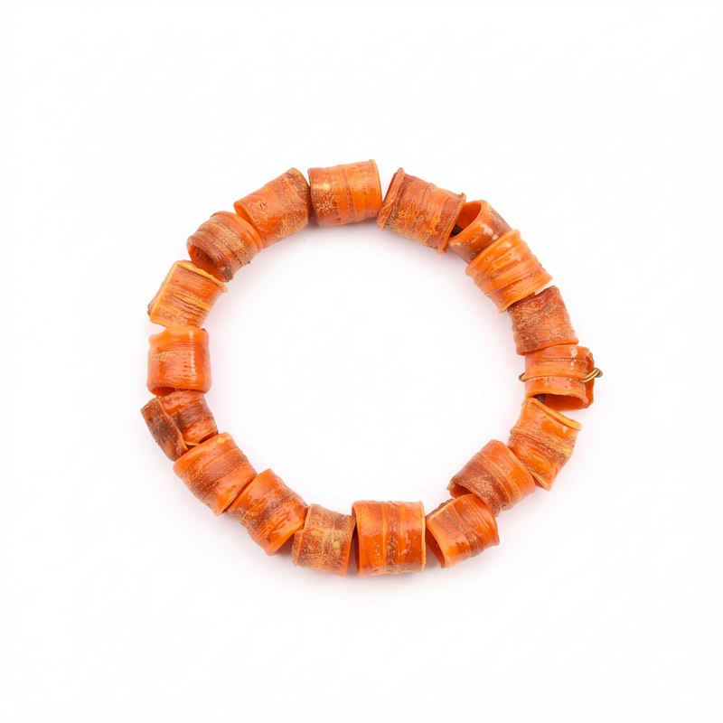 Bracelet ALO Perles Carotte orange sable Stabilisé
