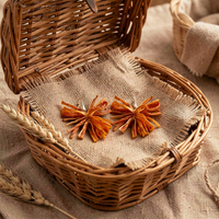 Boucle d'oreille ODAKOTAH Pompon Carotte orange Stabilisé — 1