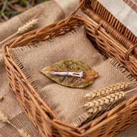 Barrette SECRET DES DRYADES Feuille de Chou frisé Stabilisé — 2
