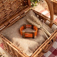Bracelet CHEYENNE Carotte orange et Son Cadre en pied D'artichaut Stabilisés — 2