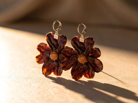 Boucle d'oreille KALINDA Betterave rouge et Carotte orange Stabilisés — 3