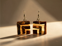 Boucles d'oreilles ELOA Feuilles de Maïs et ses pieds d'artichauts Stabilisés — 3