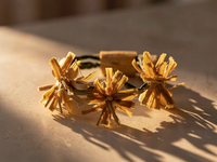 Bracelet LOMASI Pompons feuilles de Maïs Stabilisé sur raphia — 3