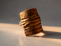 Bague MALIA rectangle Pastille Artichaut Vieilli Stabilisé — 3