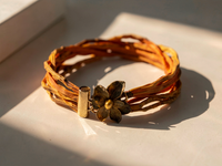 Bracelet SOLANDRA Lanières de Carotte orange Stabilisé Aimanté Unisexe — 3