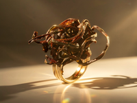 Bague KUNTA Lianes de Betterave rouge Stabilisés — 3