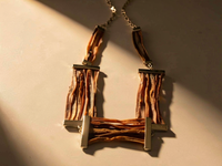 Collier SABLE ETERNEL Lamelles de carottes sable Stabilisés et métal — 3