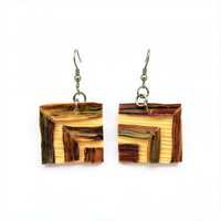 Boucles d'oreilles ELOA Feuilles de Maïs et ses pieds d'artichauts Stabilisés — 1