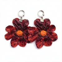 Boucle d'oreille KALINDA Betterave rouge et Carotte orange Stabilisés — 1