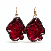 Boucle d'oreille ELISE Chips de Betterave rouge Stabilisé — 1