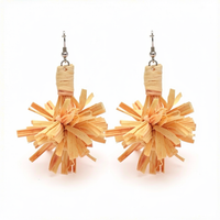 Boucle d'oreille MAYARA feuille Maïs Stabilisé — 1