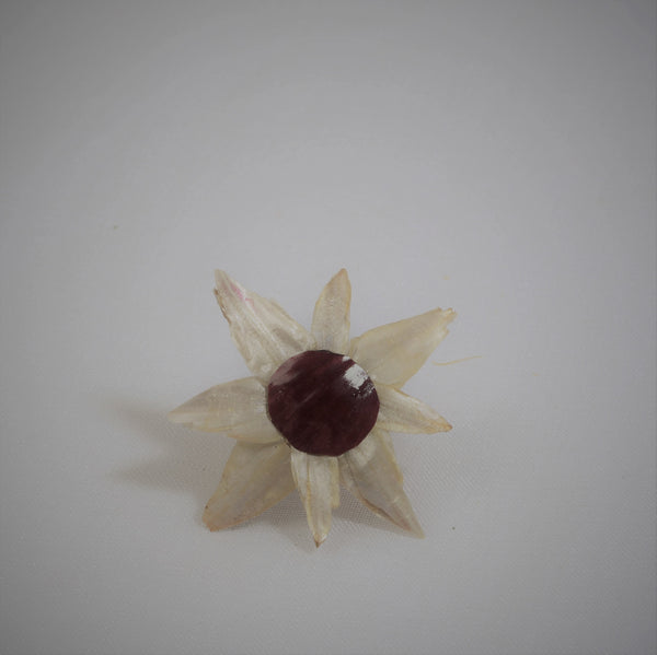 Bague SAHYA Feuille d'artichaut et son Oignon rouge Stabilisés