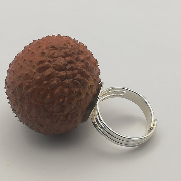 Bague YEMA Litchi Stabilisé