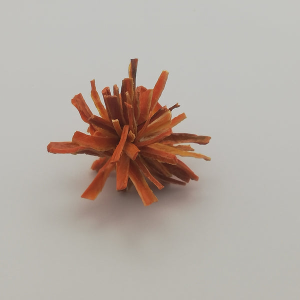 Bague KAÏRA Pompon toute Carotte Orange Stabilité