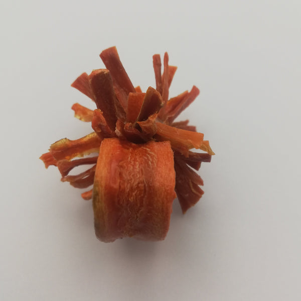 Bague KAÏRA Pompon toute Carotte Orange Stabilité