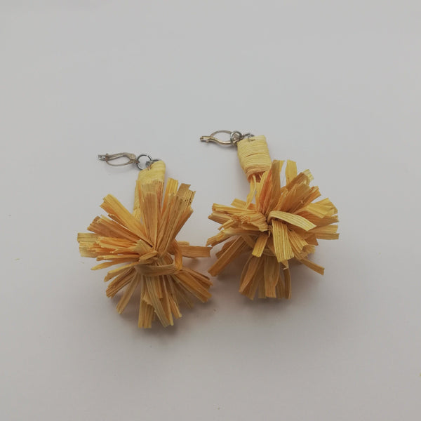 Boucle d'oreille MAYARA feuille Maïs Stabilisé