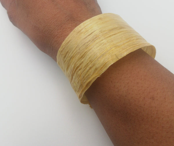 Bracelet PAPYRUS Manchette Blanc de Poireau Stabilisé Aimanté