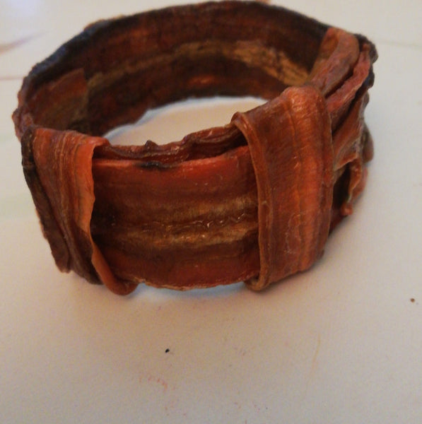 Bracelet ASKA en carottes oranges sable vieilli stabilisé Unisexe