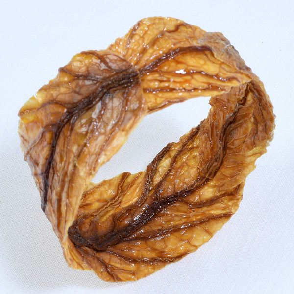 Bracelet manchette feuille chou vert frisé Stabilisé vieilli