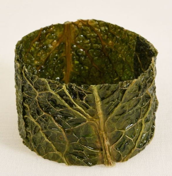 Bracelet  Manchette  SANCTUAIRE DE GAÏA  Chou vert Frisé Stabilisé