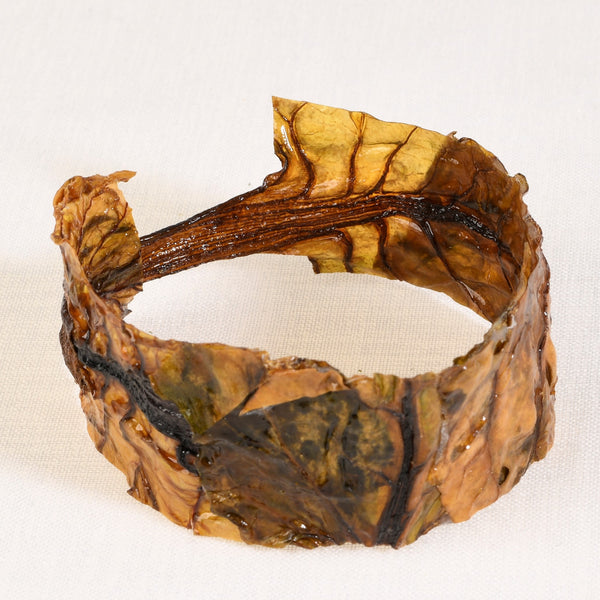 Bracelet Ruban Feuille de Blette Stabilisé